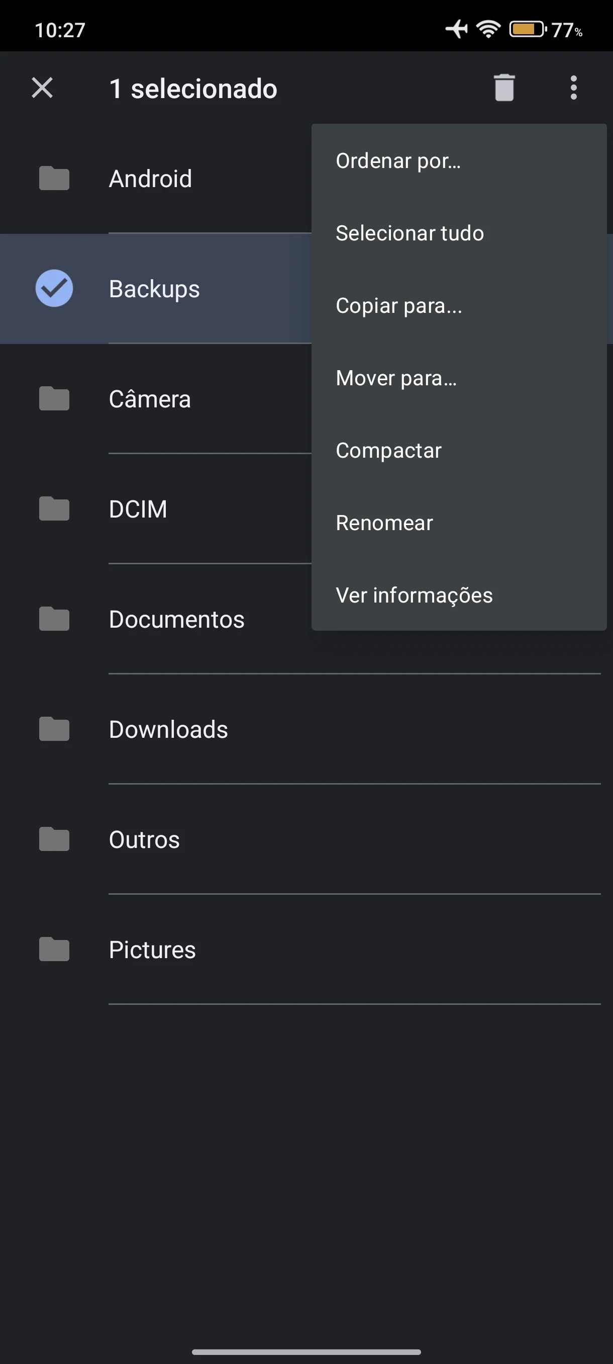 Files: Gerenciador de Arquivos screenshot